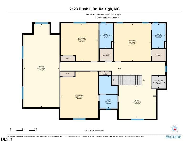 2123 Dunhill Dr floorplan_imperial_2ndfl - 2123 Dunhill Drive, Raleigh, NC 27608, Raleigh
