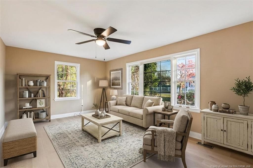 Living Room Virtually Staged - 5108 Walnut Drive, Fayetteville, NC 28304, Fayetteville