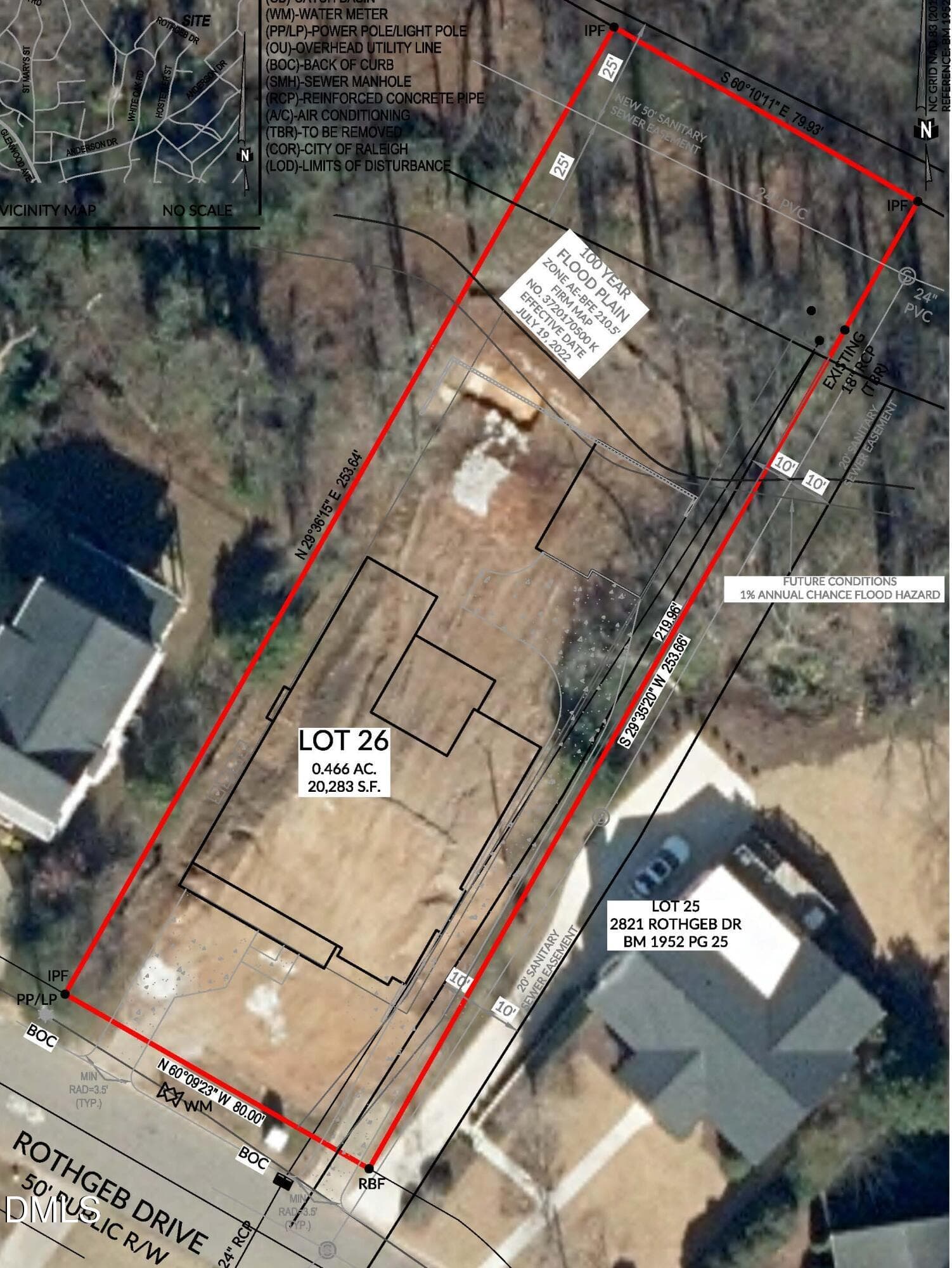 Rothgeb Lot Aerial - 2817 Rothgeb Drive, Raleigh, NC 27609, Raleigh
