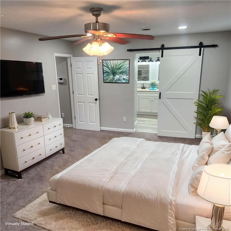 Master Bedroom V-Staged - 6205 Gambrills Court, Fayetteville, NC 28304, Fayetteville