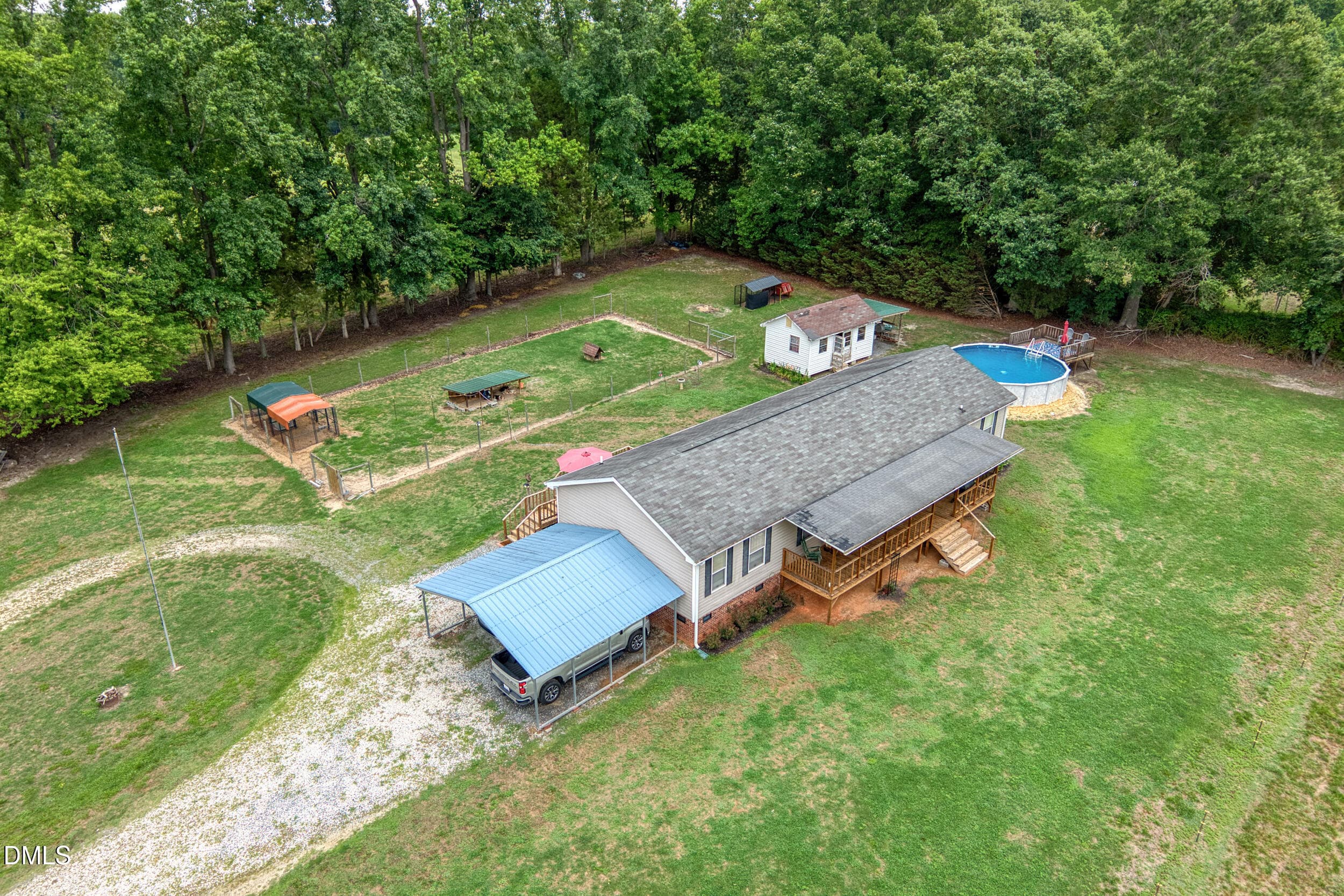 49 -7388 old 421 rd, drone, exterior - 7388 Old 421 Road, Liberty, NC 27298