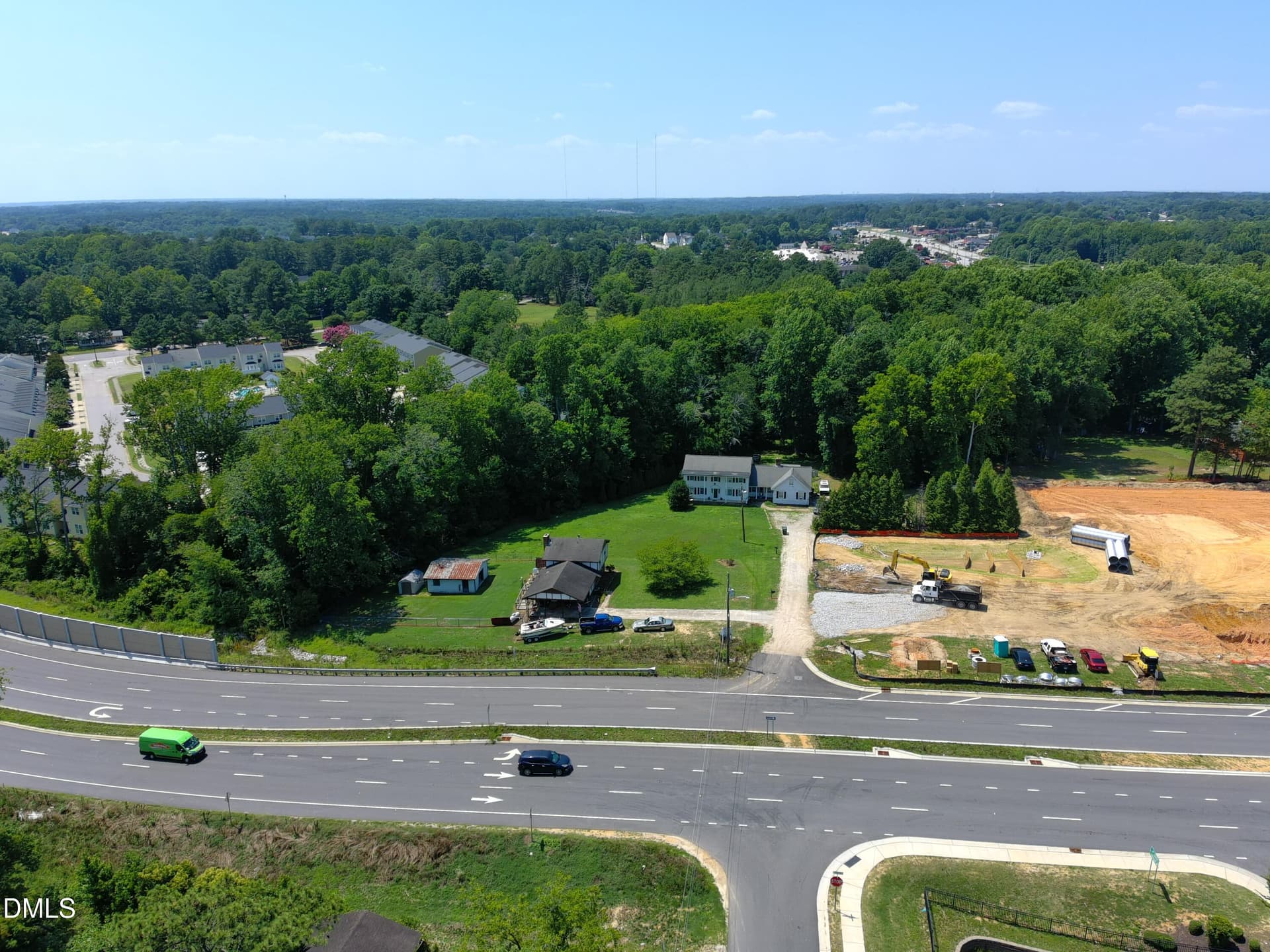 AERIAL VIEW OF LOT AND HIGHWAY LOCATION - 1229 Tulip Street, Clayton, NC 27520