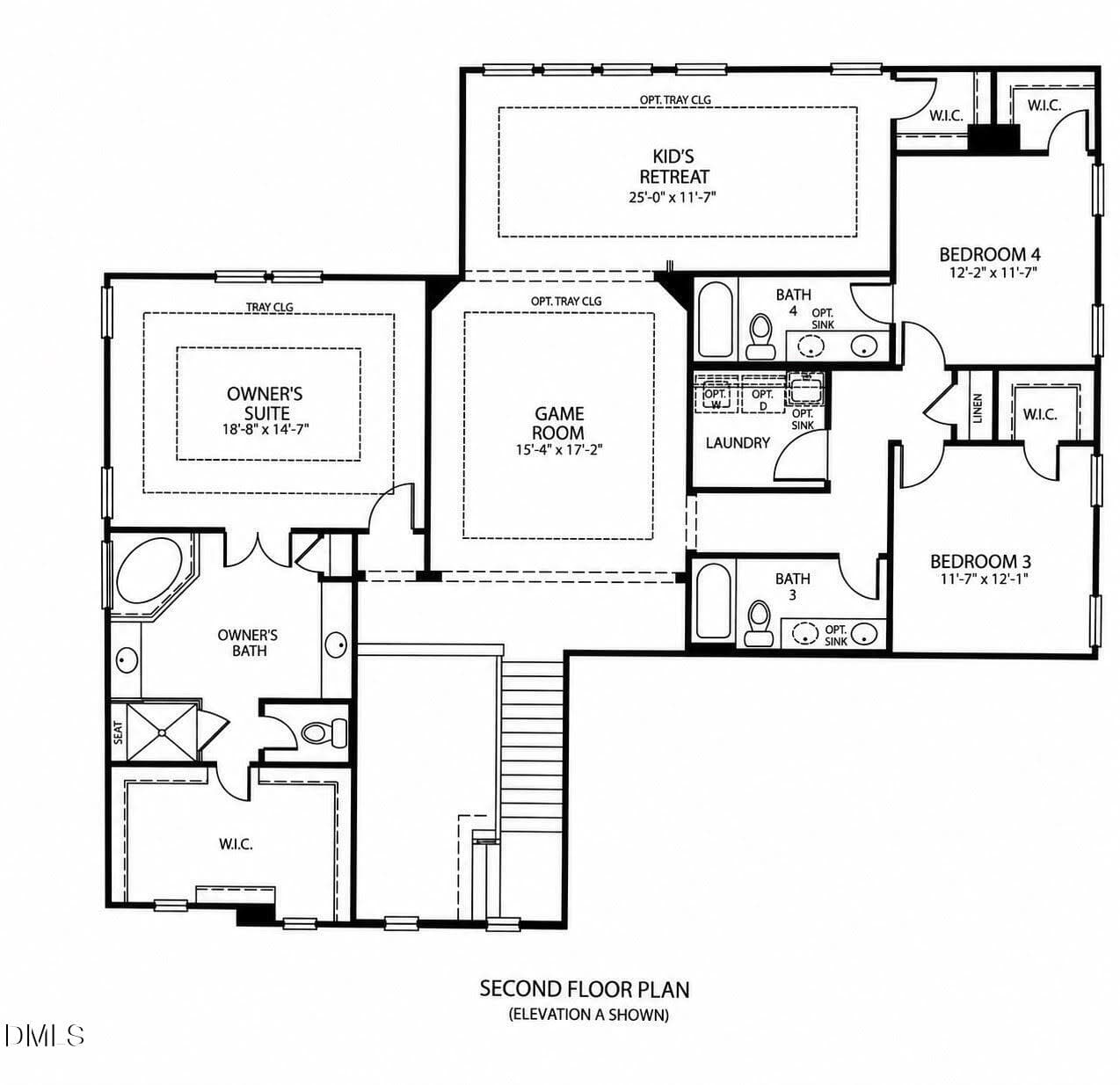 Floor Plan - Second Floor - 1128 Covered Bridge Trail, Chapel Hill, NC 27517, Chapel Hill