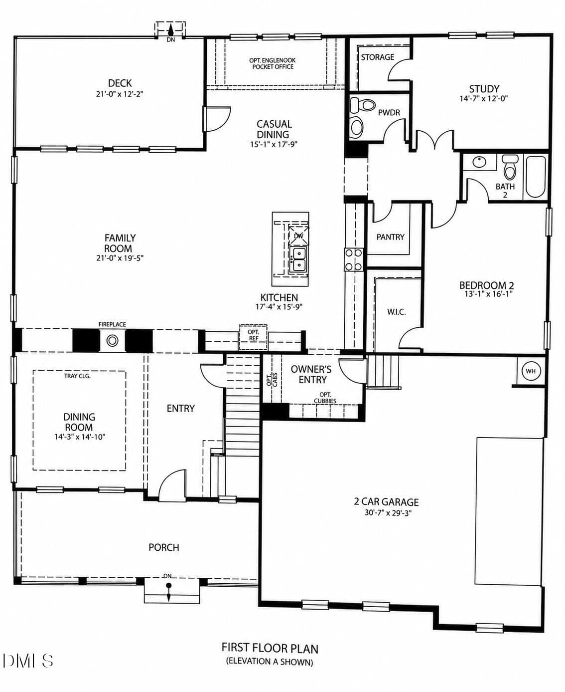 Floor Plan-First Floor - 1128 Covered Bridge Trail, Chapel Hill, NC 27517, Chapel Hill