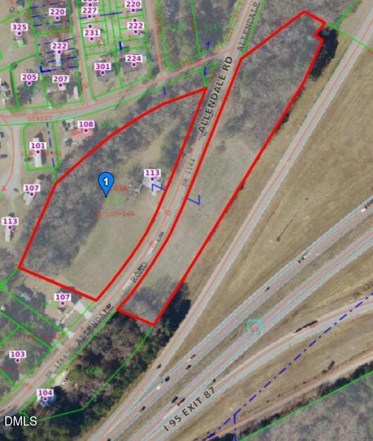 Map - 113 Allendale, Four Oaks, NC 27524