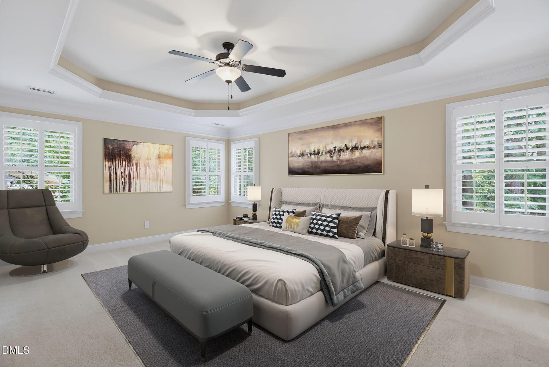 Virtually staged Primary-1 - 2800 Pompeii Place, Wake Forest, NC 27587