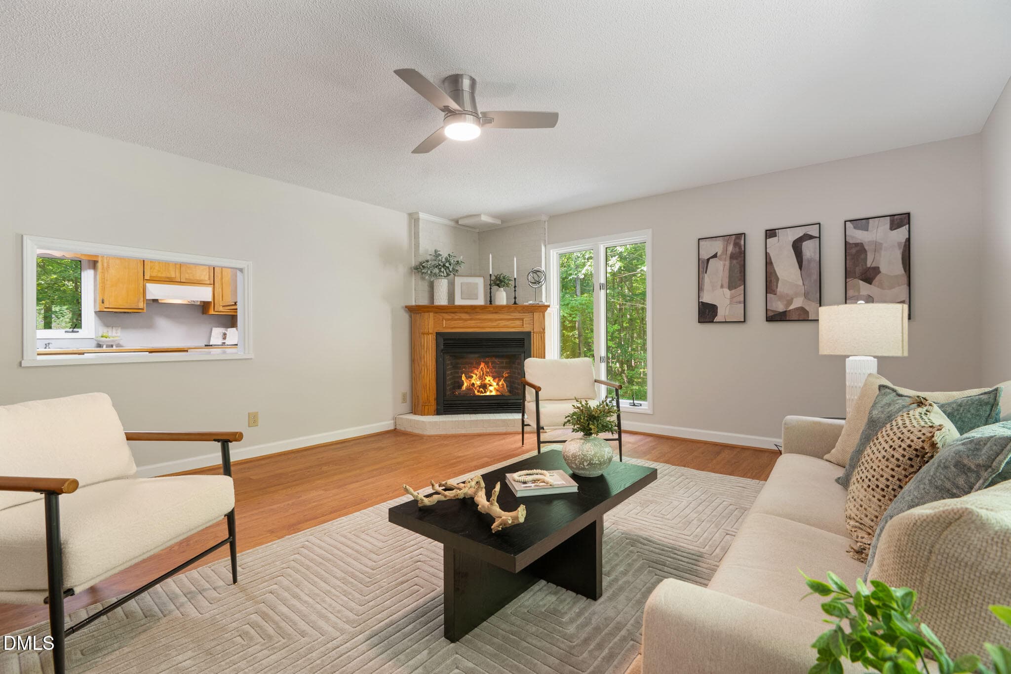LR with ventless FP - 9021 Collins Creek Drive, Chapel Hill, NC 27516, Chapel Hill