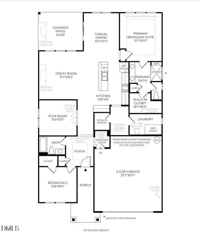 Dilworth floorplan - 1149 Betula Road #110, Raleigh, NC 27610, Raleigh