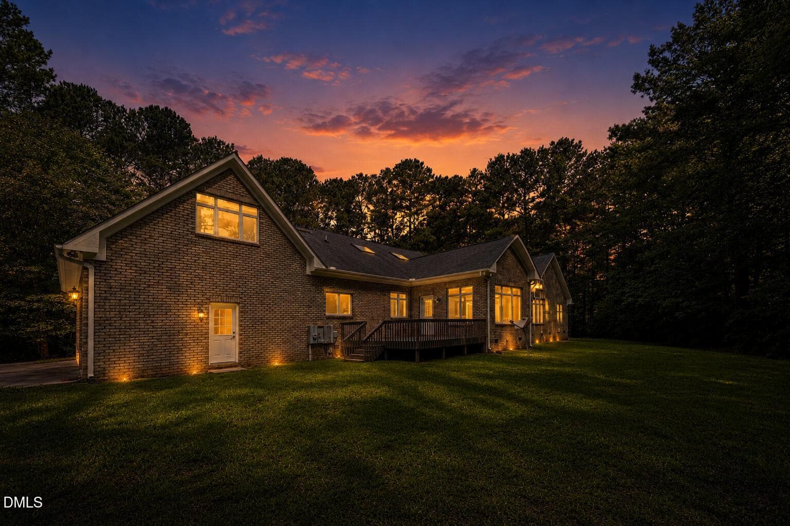 Twilight rear elevation - 1021 Reaves Drive, Chapel Hill, NC 27516, Chapel Hill