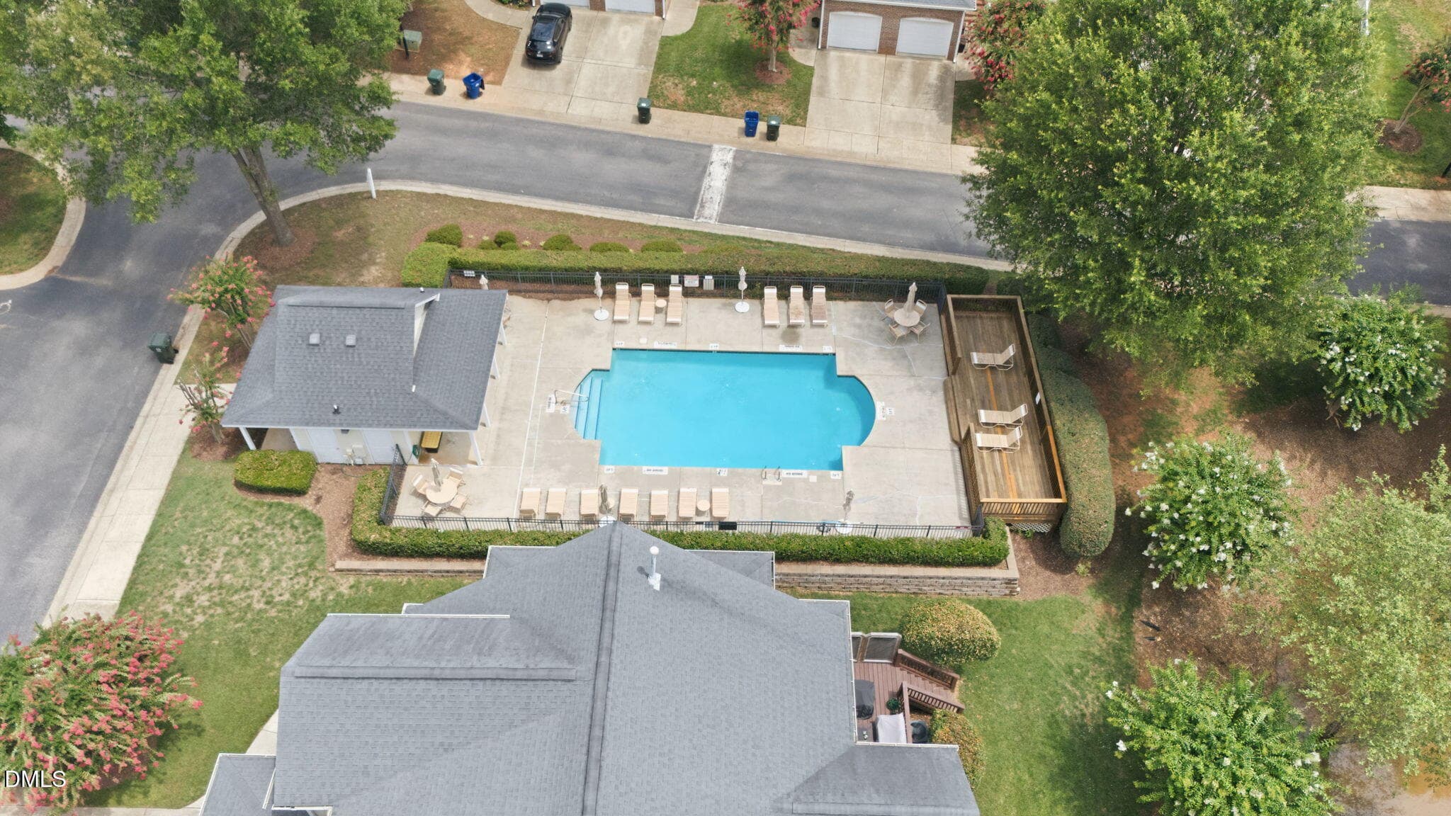 Aerial Community Pool - 8305 Amber Leaf Court, Raleigh, NC 27612, Raleigh