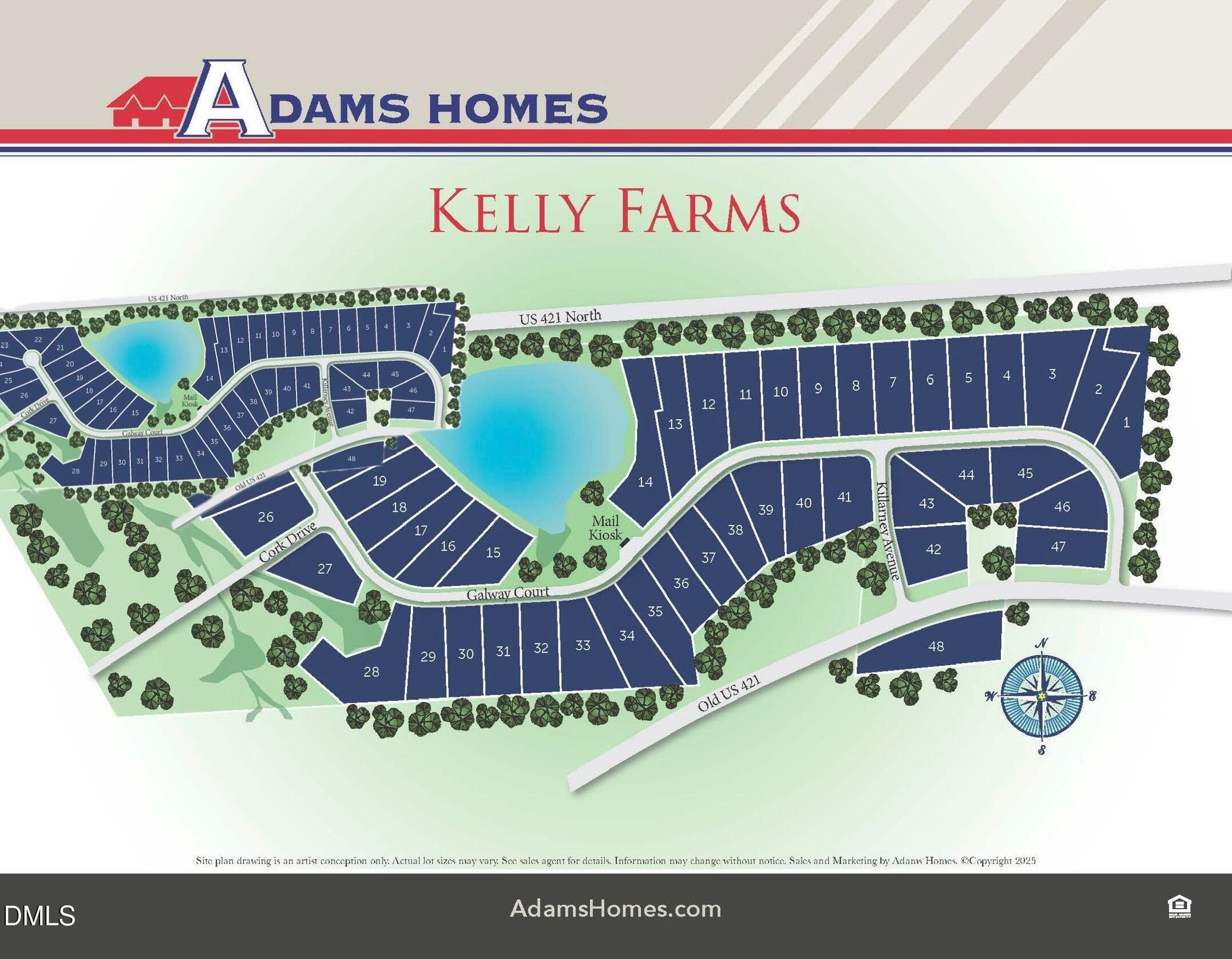 Kelly Farms Site Map 11x8-5 - 284 Galway Road, Lillington, NC 27546
