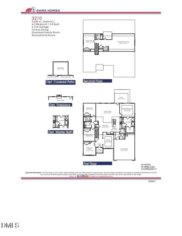 3210 Floor plan - 284 Galway Road, Lillington, NC 27546