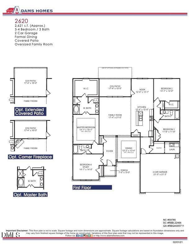 2620 Floor Plan - 310 Galway Road, Lillington, NC 27546