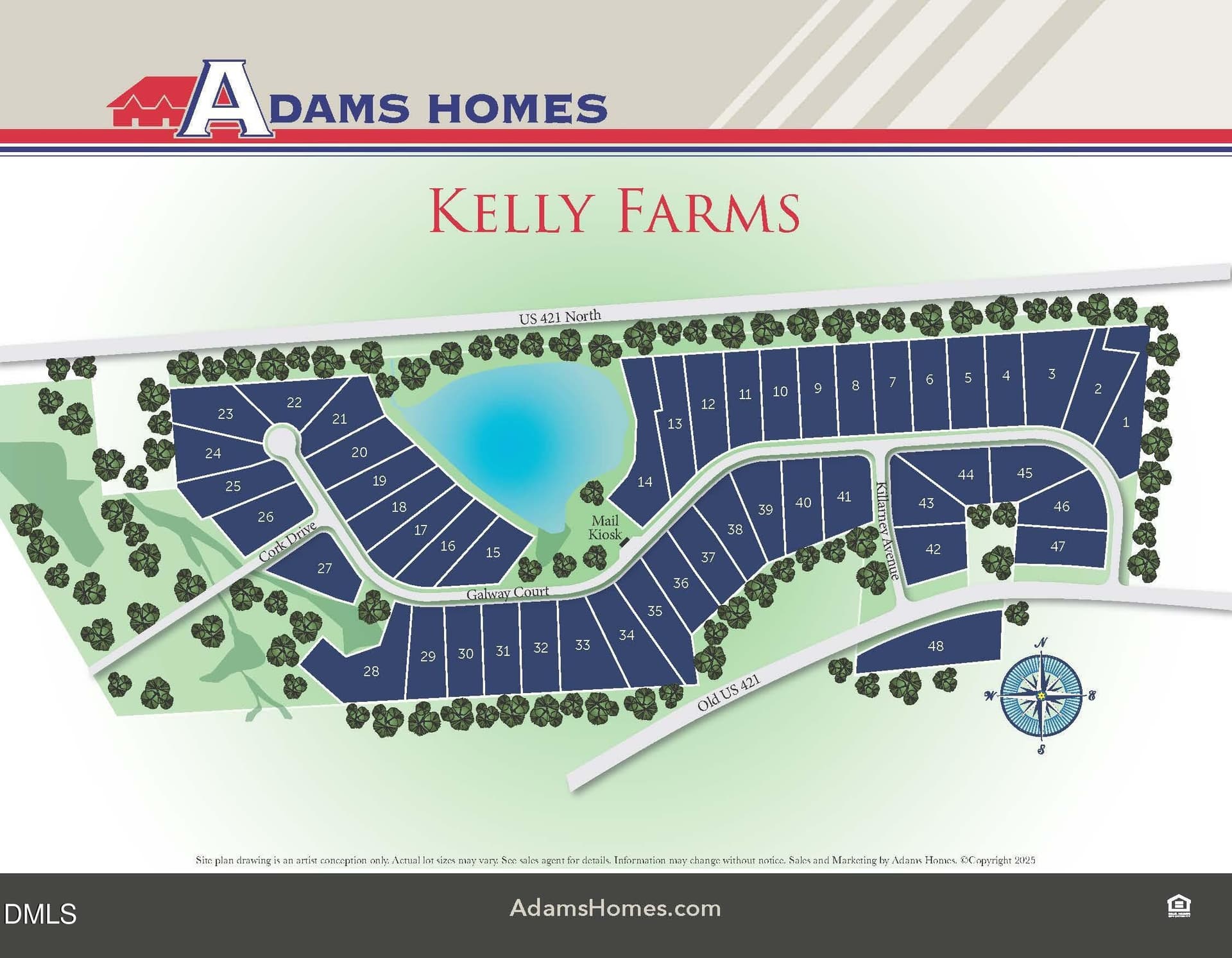 Kelly Farms Site Map 11x8-5 - 455 Galway Road, Lillington, NC 27546