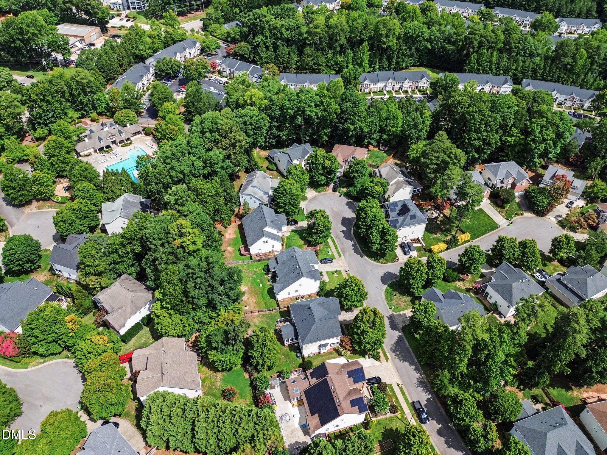 Areal Showing Pool to house - 8417 Dunnington Circle, Raleigh, NC 27613, Raleigh