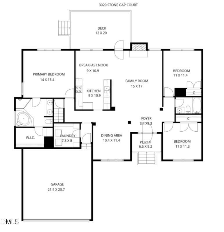 1toor stone gap - 3020 Stone Gap Court, Raleigh, NC 27612, Raleigh