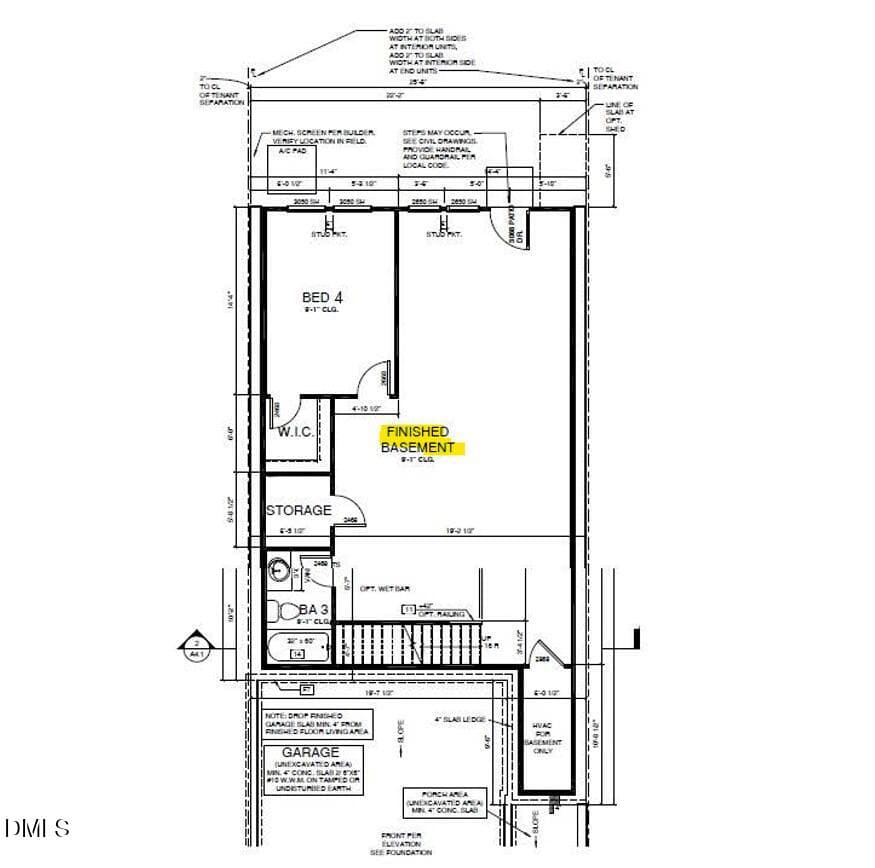 finished basement - 647 Newlyn Drive, Raleigh, NC 27606, Raleigh