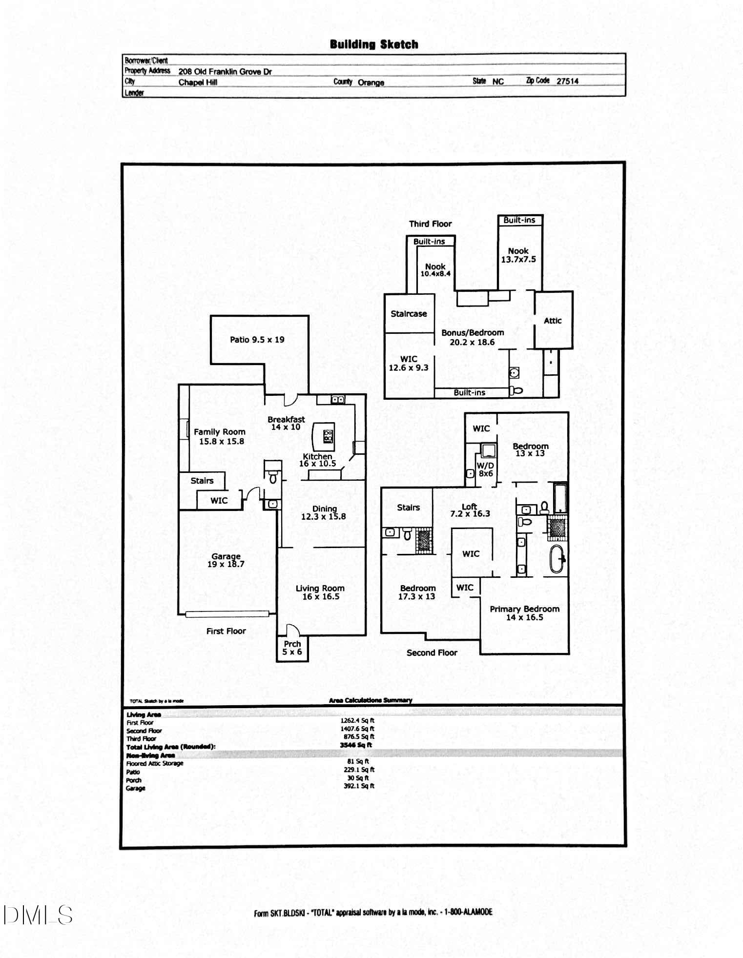 208 OFG floorplan - 208 Old Franklin Grove Drive, Chapel Hill, NC 27514, Chapel Hill