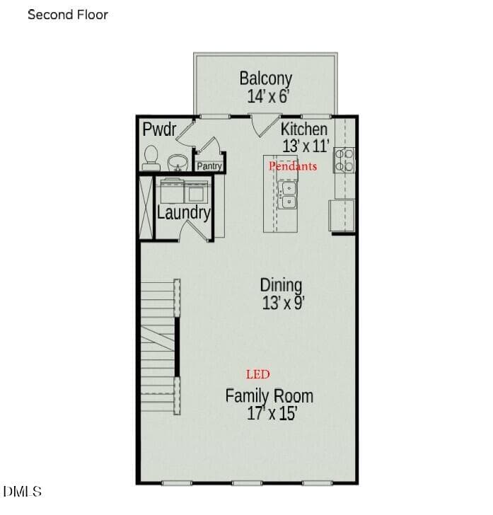 Second Floor - 724 Orchard Vista Circle, Raleigh, NC 27606, Raleigh