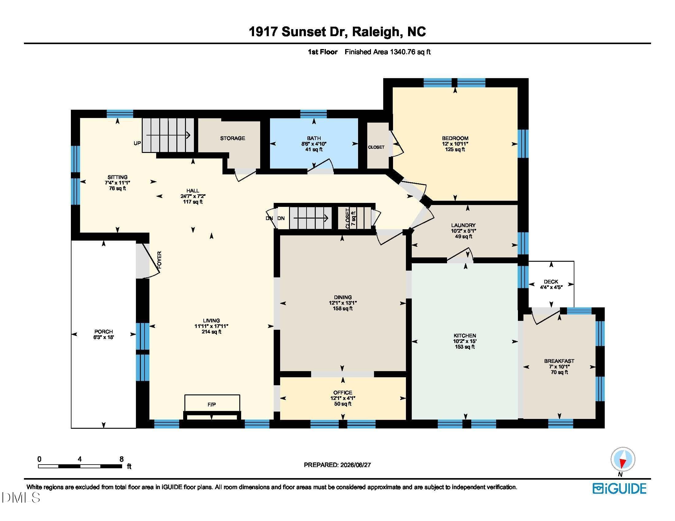 Floor plan for 1917 Sunset_Page_03 - 1917 Sunset Drive, Raleigh, NC 27608, Raleigh