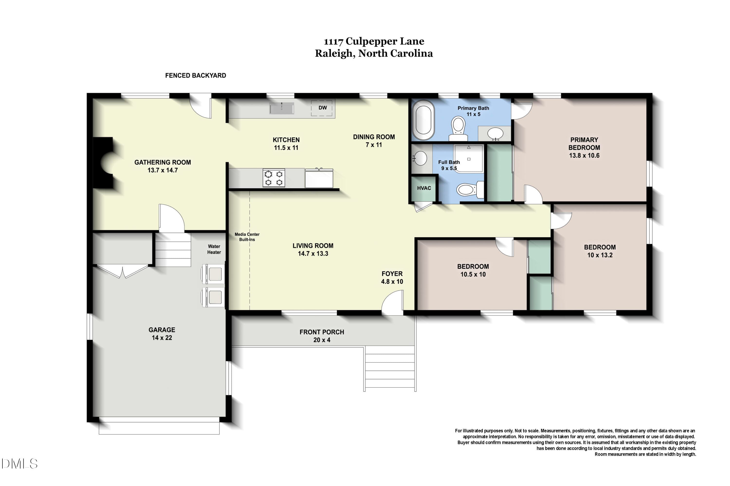 1117_CulpepperFloorplan - 1117 Culpepper Lane, Raleigh, NC 27610, Raleigh