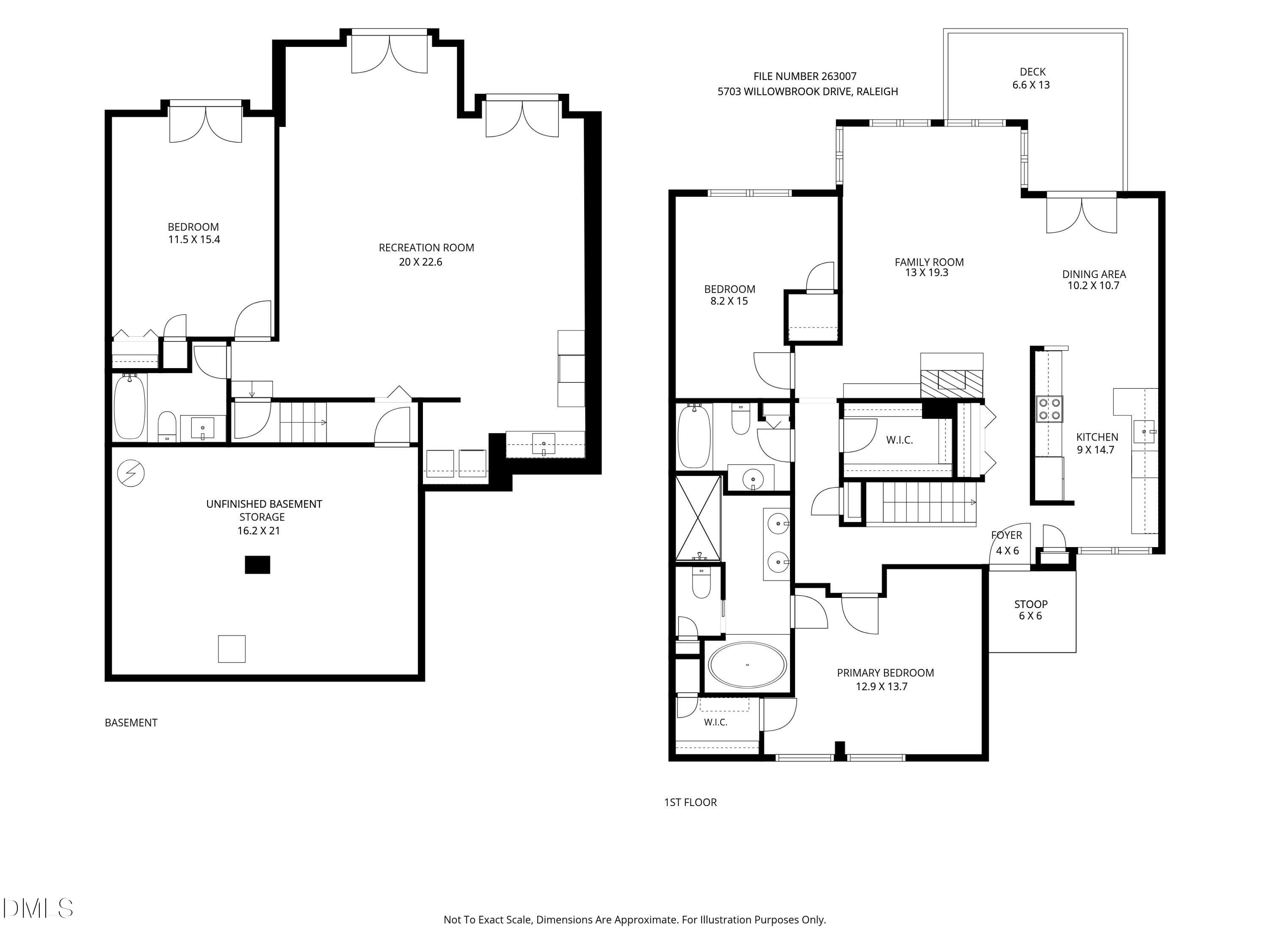 263007 floorplan - 5703 Willowbrook Drive, Raleigh, NC 27609, Raleigh