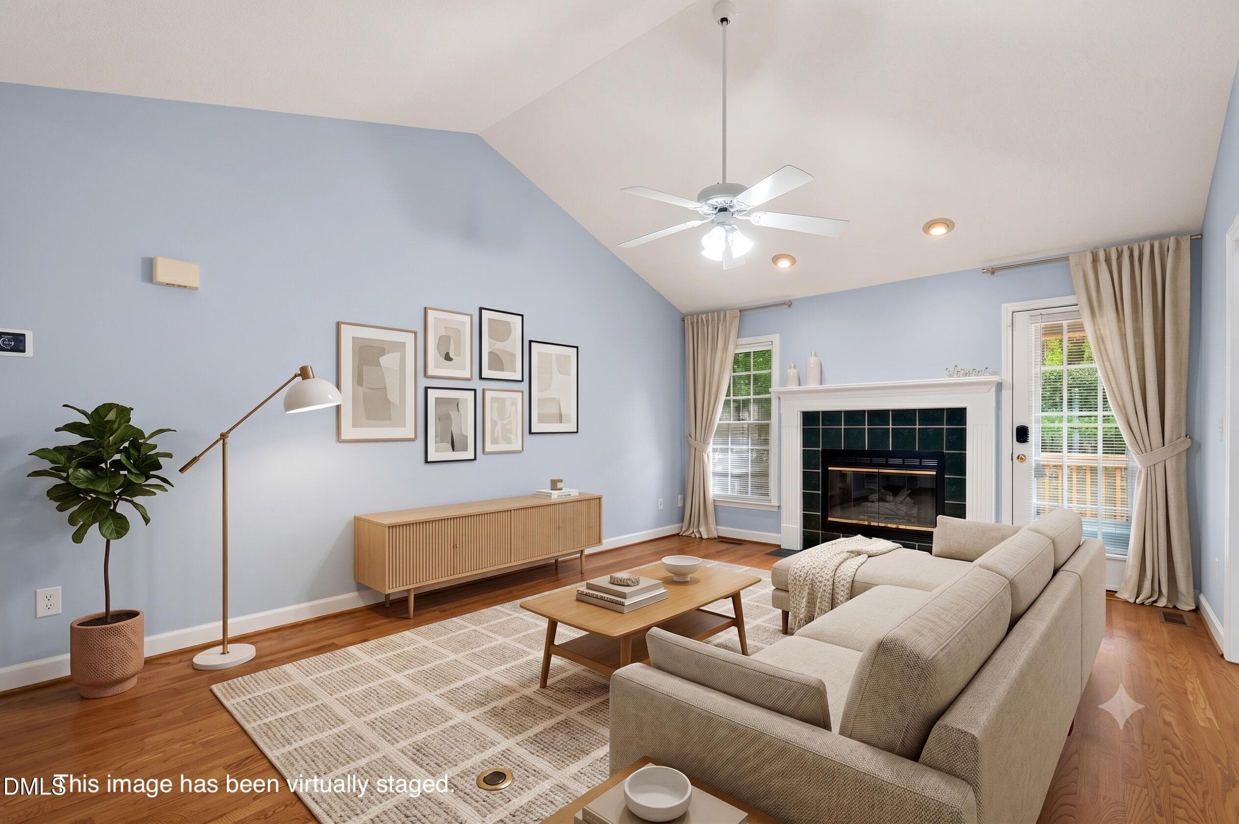 2120 longwood living room staged - 2120 Longwood Drive, Raleigh, NC 27612, Raleigh