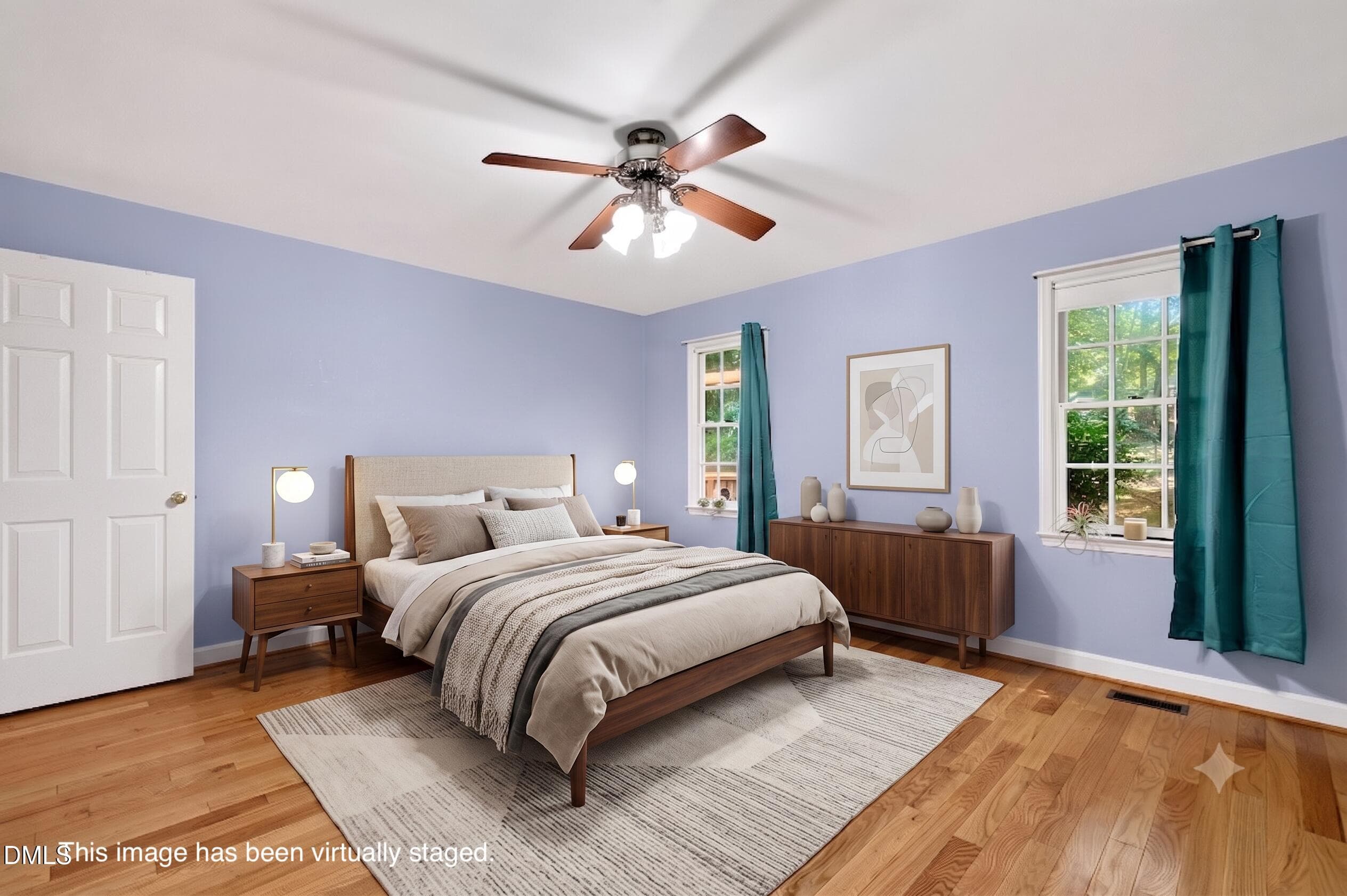 2120 longwood primary bedroom staged - 2120 Longwood Drive, Raleigh, NC 27612, Raleigh