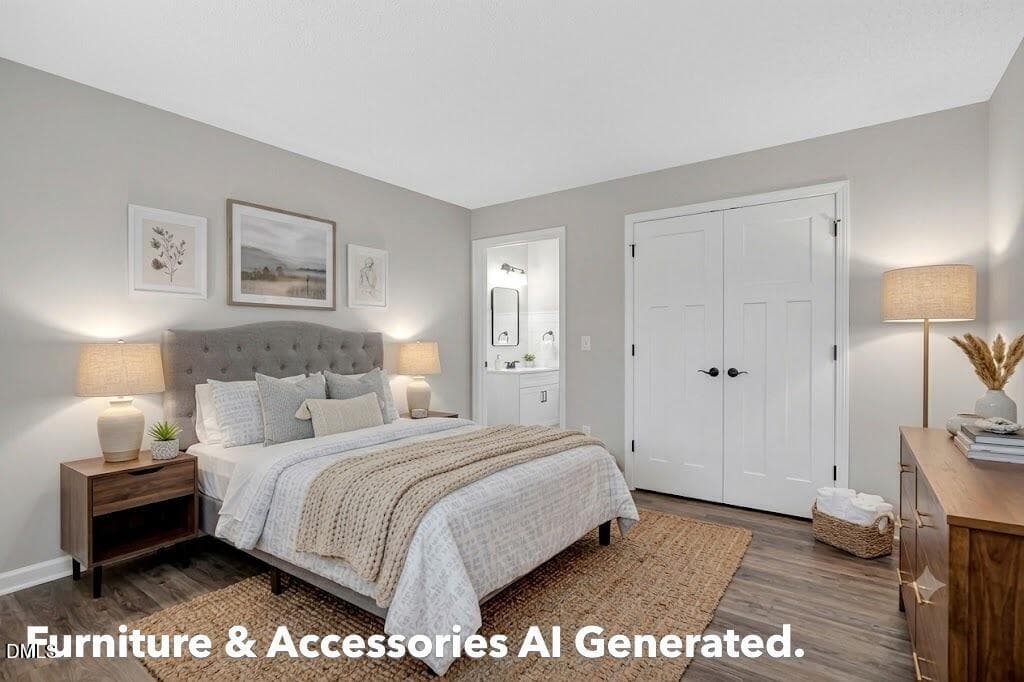 primary br virtually staged - 3425 Mill Run, Raleigh, NC 27612, Raleigh