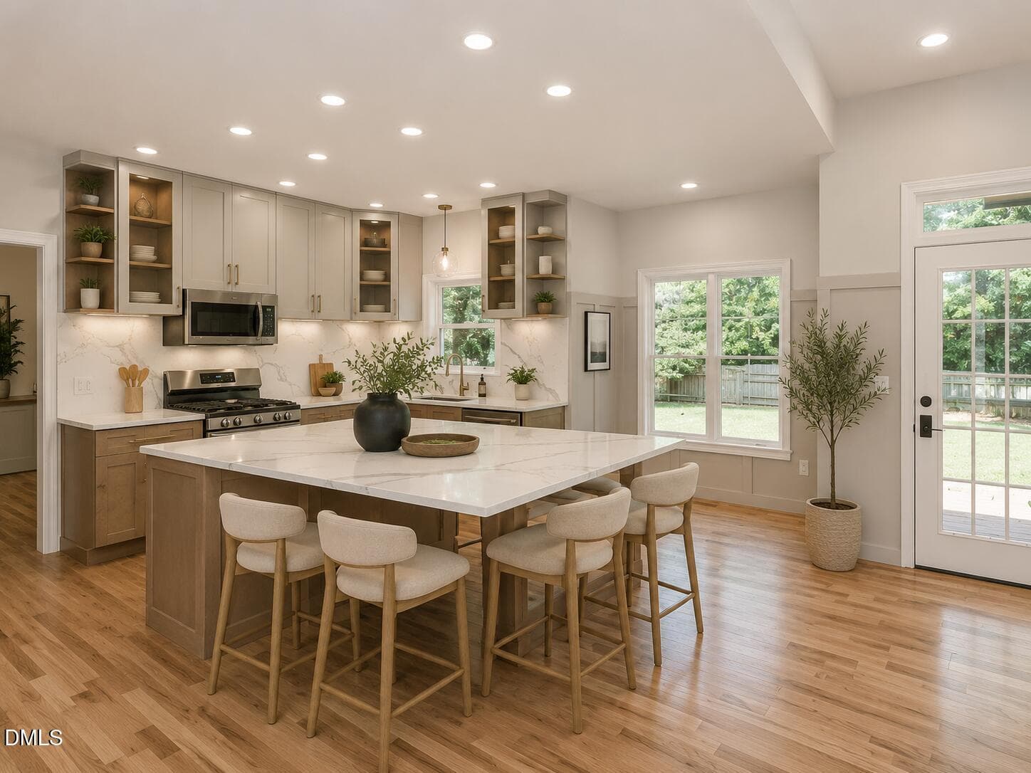 AI staged kitchen - 10205 Sorrills Creek Lane, Raleigh, NC 27614, Raleigh