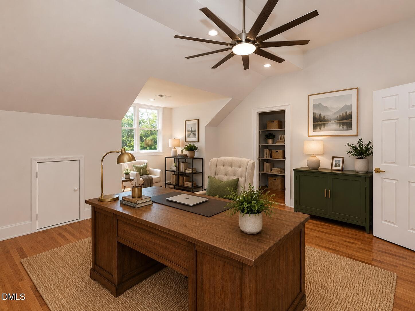 AI staged office - 10205 Sorrills Creek Lane, Raleigh, NC 27614, Raleigh
