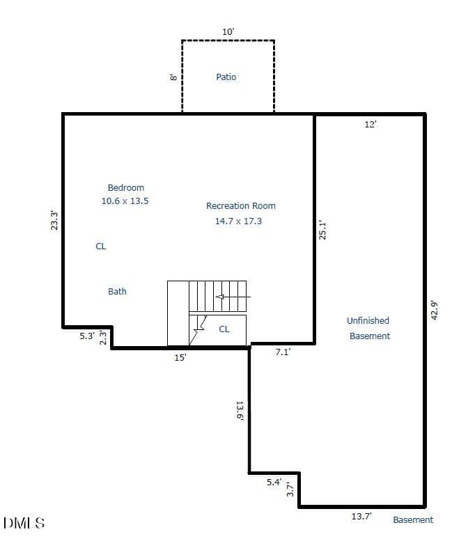 Basement - 8404 Secreto Drive, Raleigh, NC 27606, Raleigh