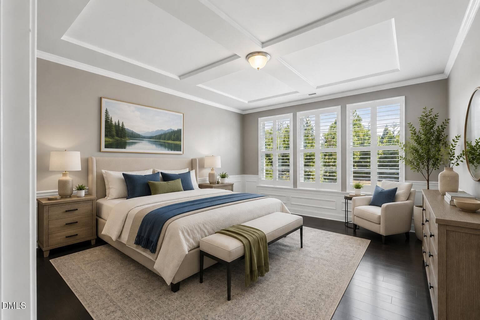Primary Bedroom - Virtually Enhanced Pho - 1805 Bodwin Lane, Apex, NC 27502
