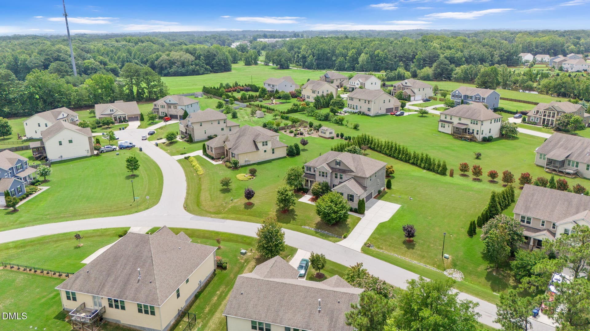 Aerial View - 3801 Hickory Manor Drive, Apex, NC 27539