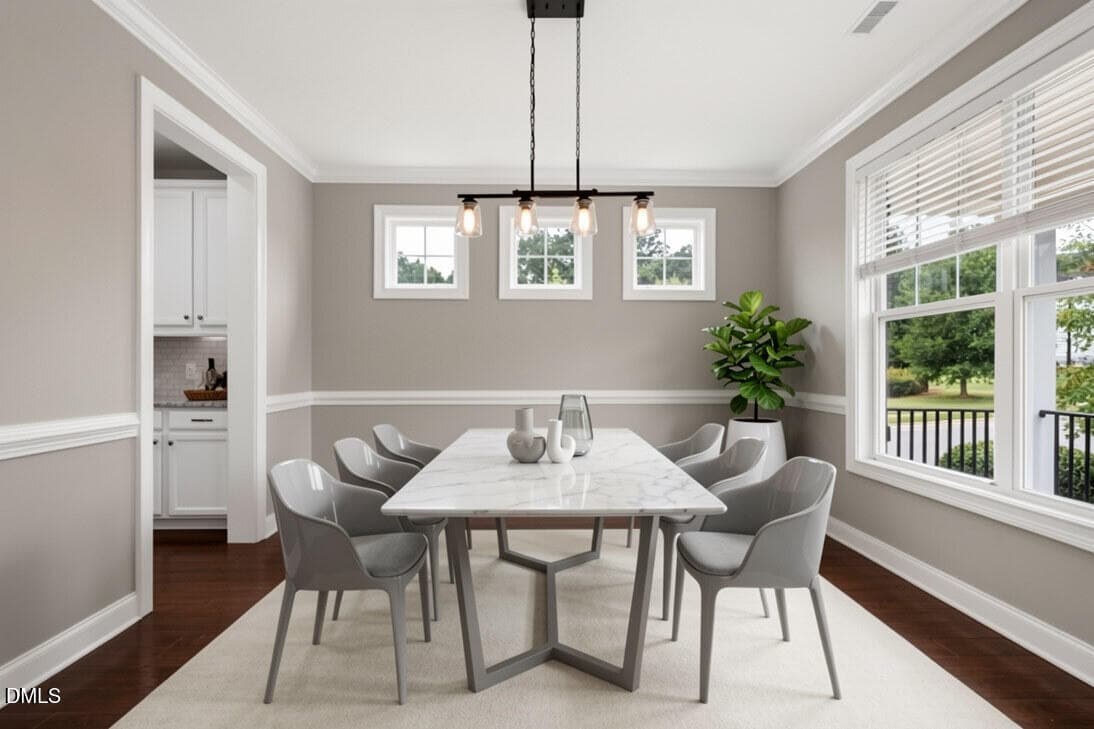 Dining_Virtually Staged - 8404 Secreto Drive, Raleigh, NC 27606, Raleigh