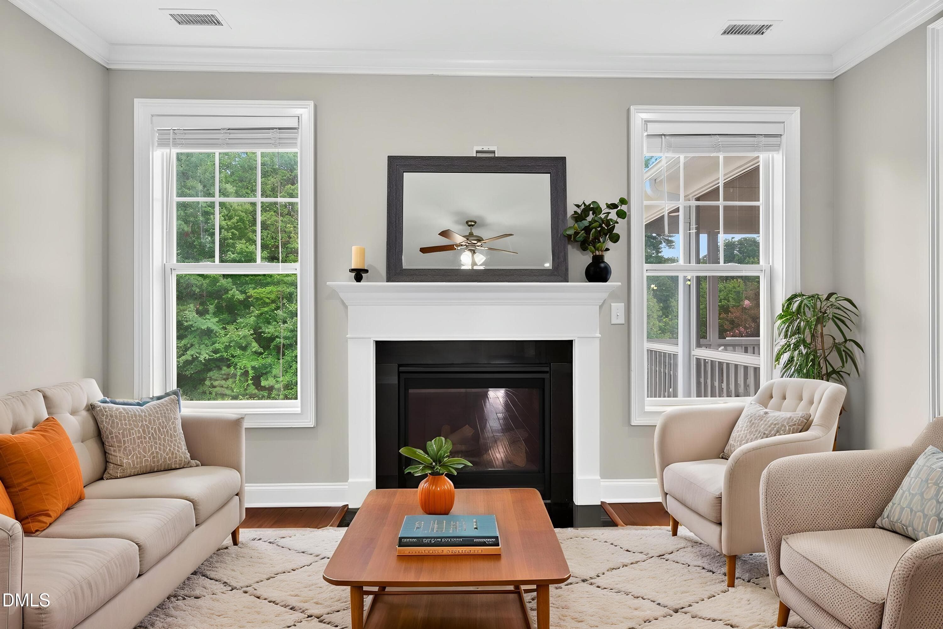 Family Room_Virtually Staged - 8404 Secreto Drive, Raleigh, NC 27606, Raleigh
