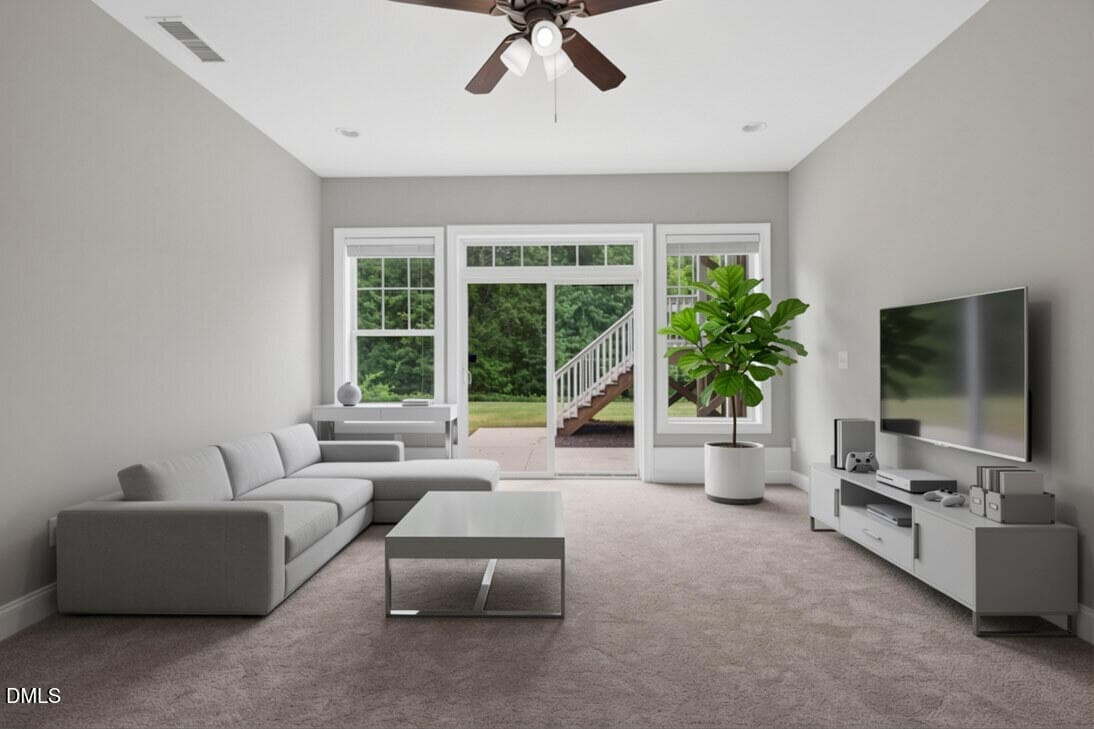 Entertainment Room_Virtually Staged - 8404 Secreto Drive, Raleigh, NC 27606, Raleigh