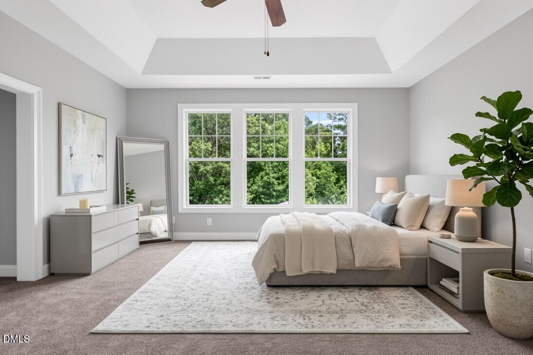 Primary Bedroom_Virtually Staged - 8404 Secreto Drive, Raleigh, NC 27606, Raleigh