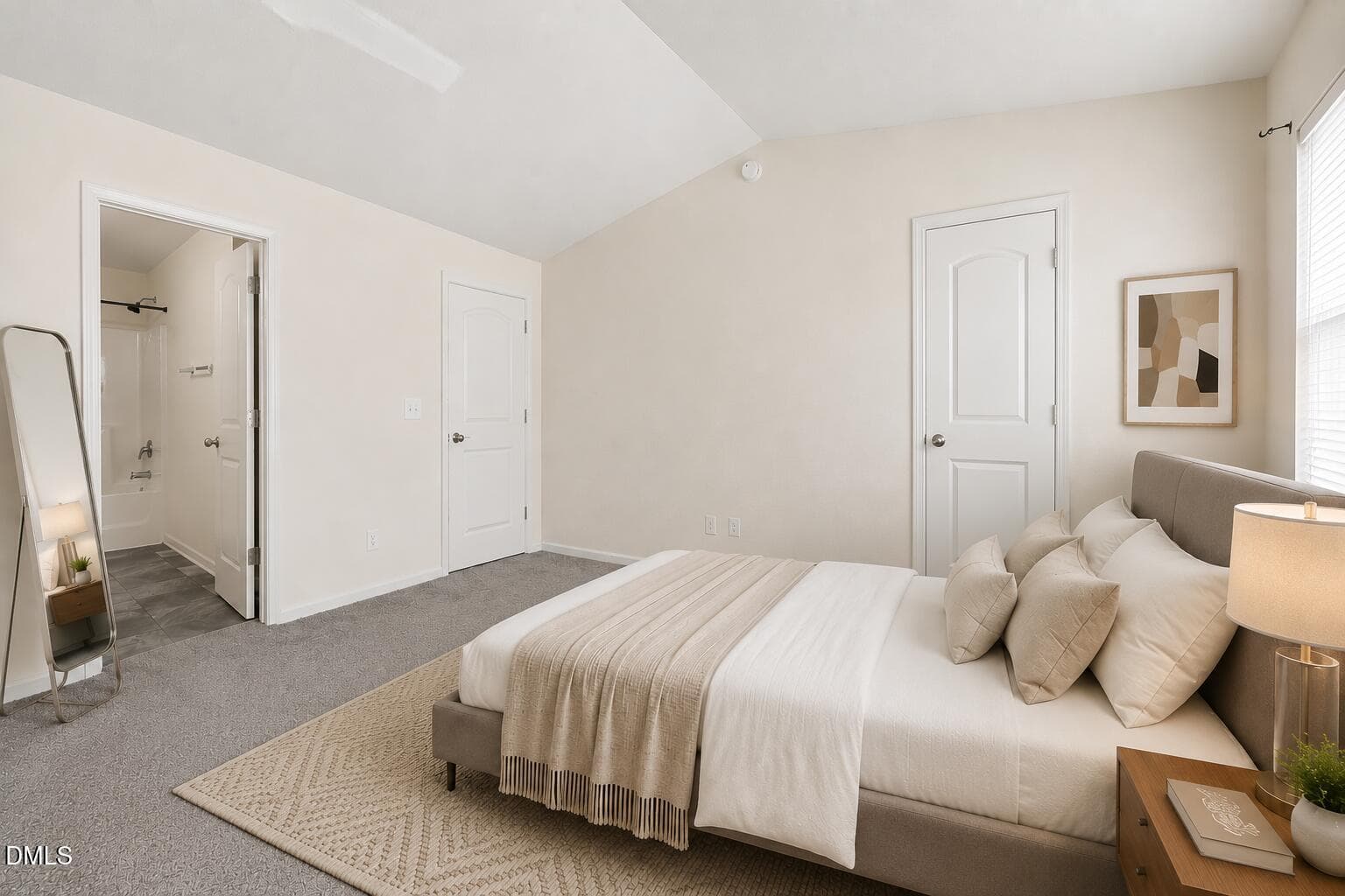 master bedroom virtually staged - 1168 Brooksridge Way, Whitsett, NC 27377, Whitsett