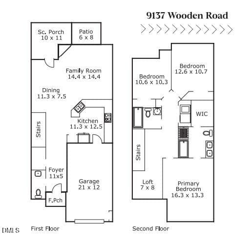 Sketch Pic for MLS - 9137 Wooden Road, Raleigh, NC 27617, Raleigh