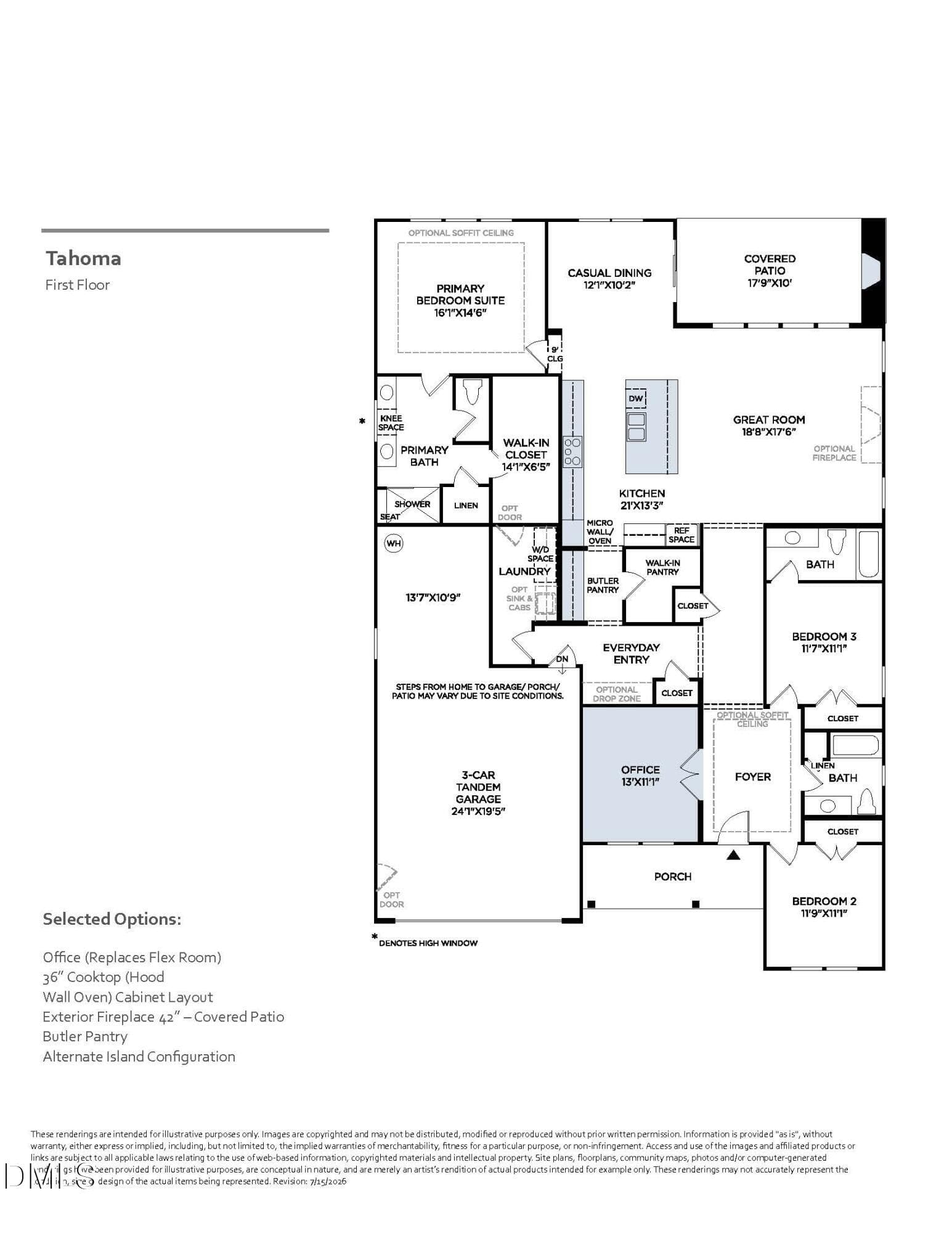 Tahoma Floor Plan - 2077 Abbeyhill Drive 80, Raleigh, NC 27610, Raleigh