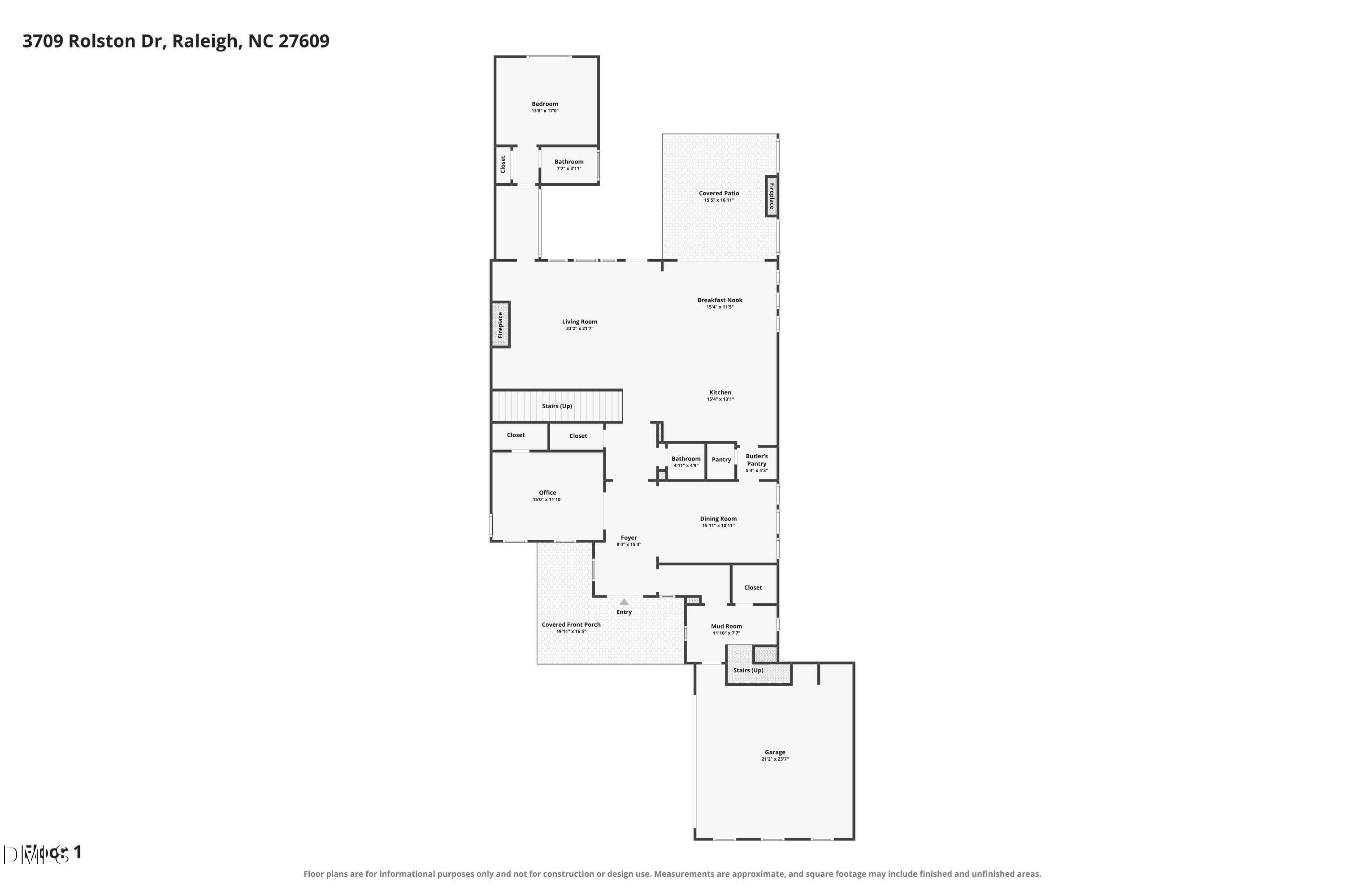Floor-1 - 3709 Rolston Drive, Raleigh, NC 27609, Raleigh