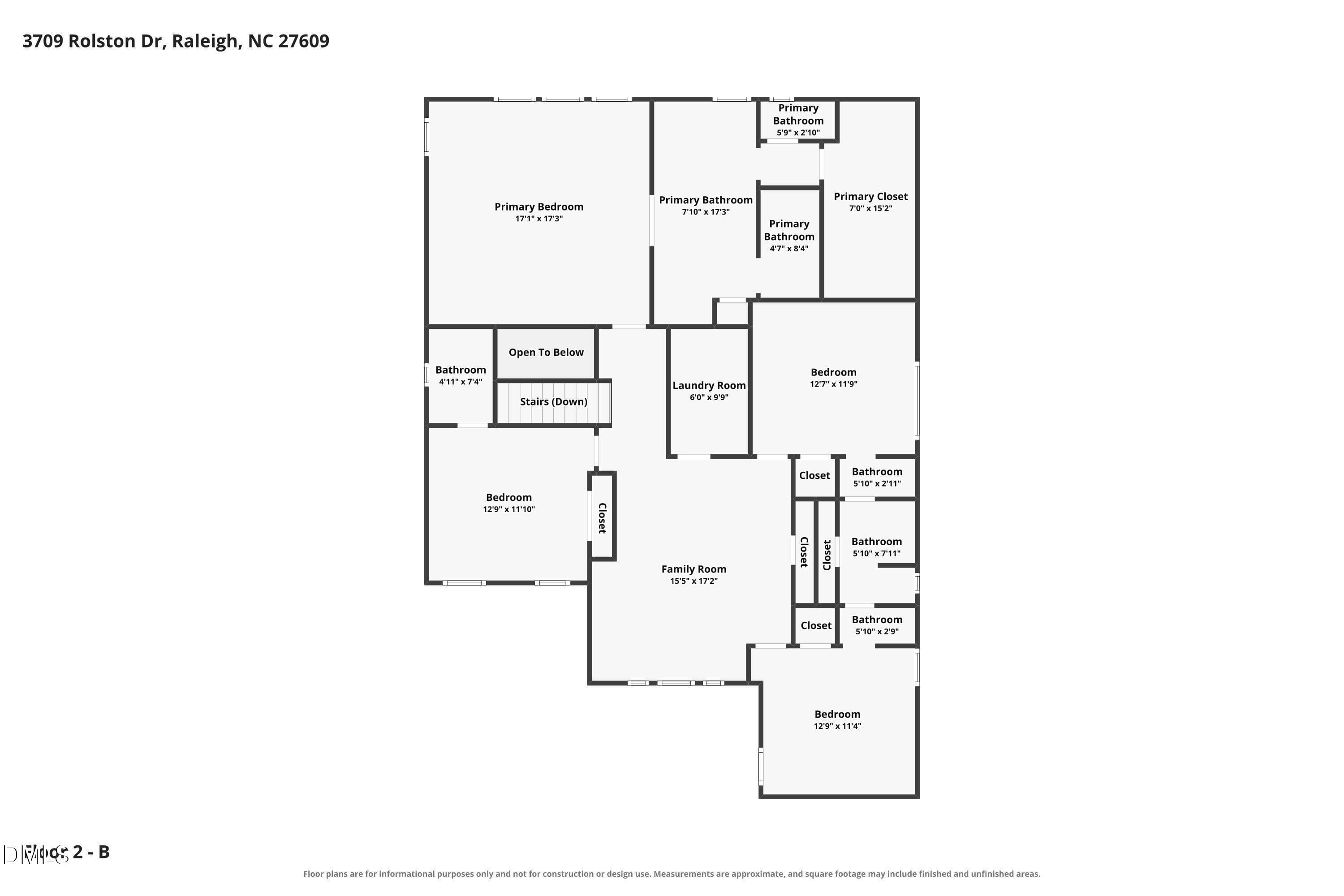 Floor-2---B - 3709 Rolston Drive, Raleigh, NC 27609, Raleigh