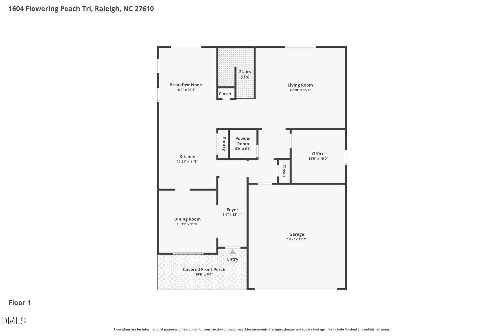 001-photo-floor-plan-15555754 - 1604 Flowering Peach Trail, Raleigh, NC 27610, Raleigh