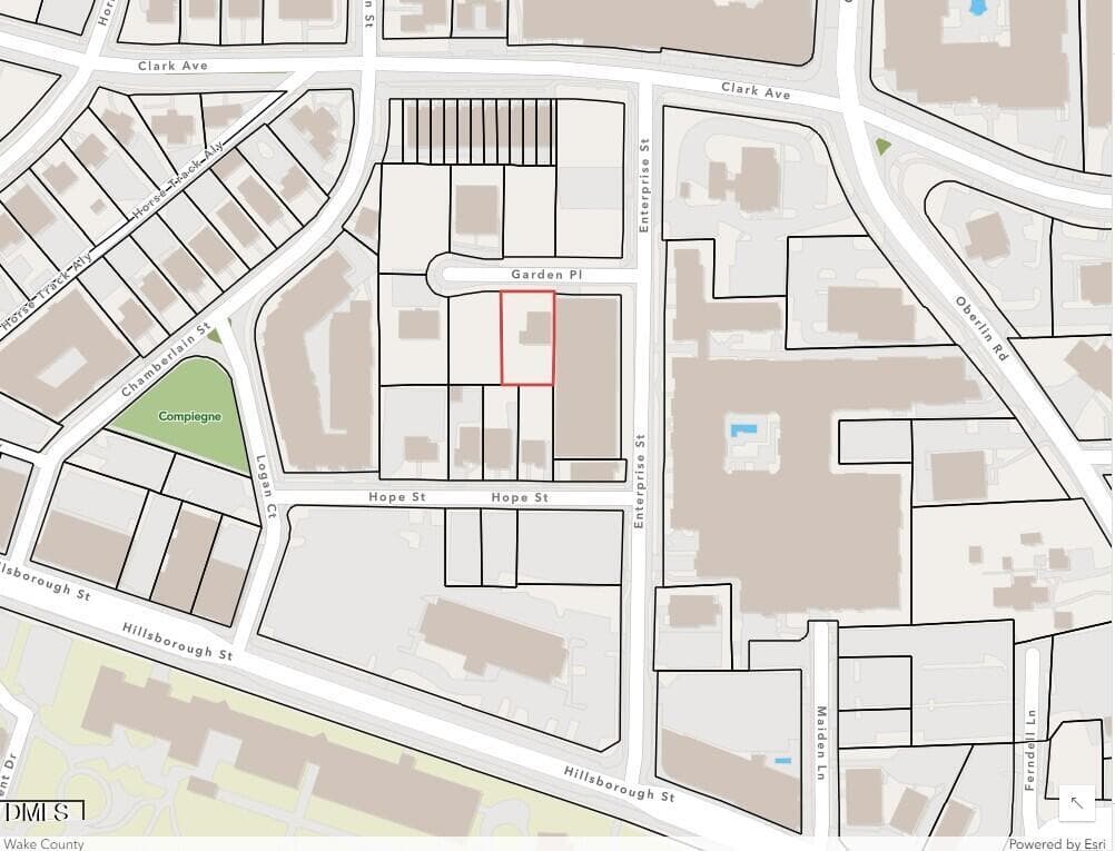 Parcel map - 2205 Garden Place, Raleigh - 2205 Garden Place, Raleigh, NC 27607, Raleigh