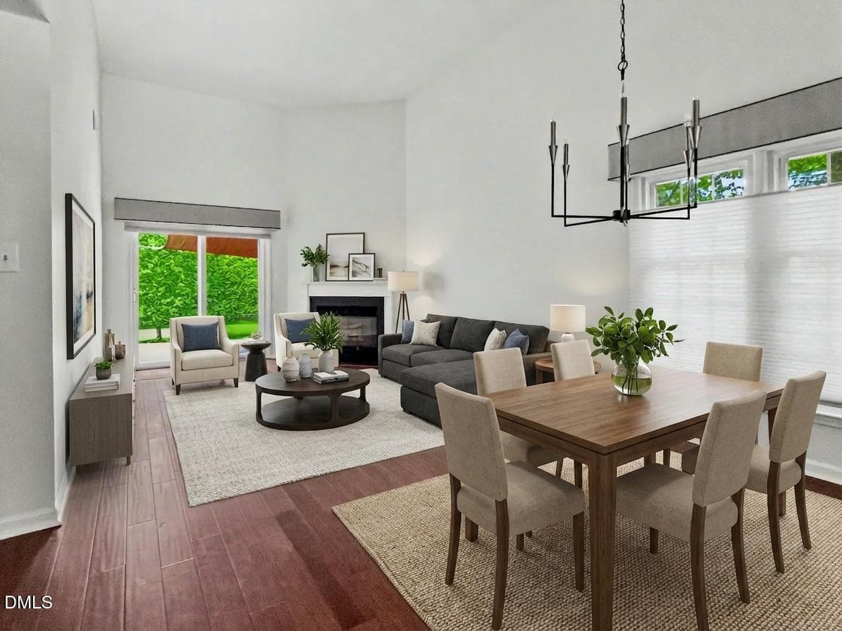 staged-dinging-living - 156 St Andrews Lane, Chapel Hill, NC 27517, Chapel Hill