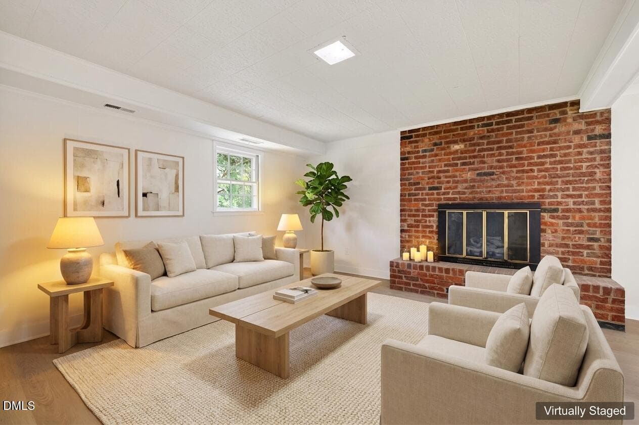 Living room 2 staged - 3304 Julian Drive, Raleigh, NC 27604, Raleigh