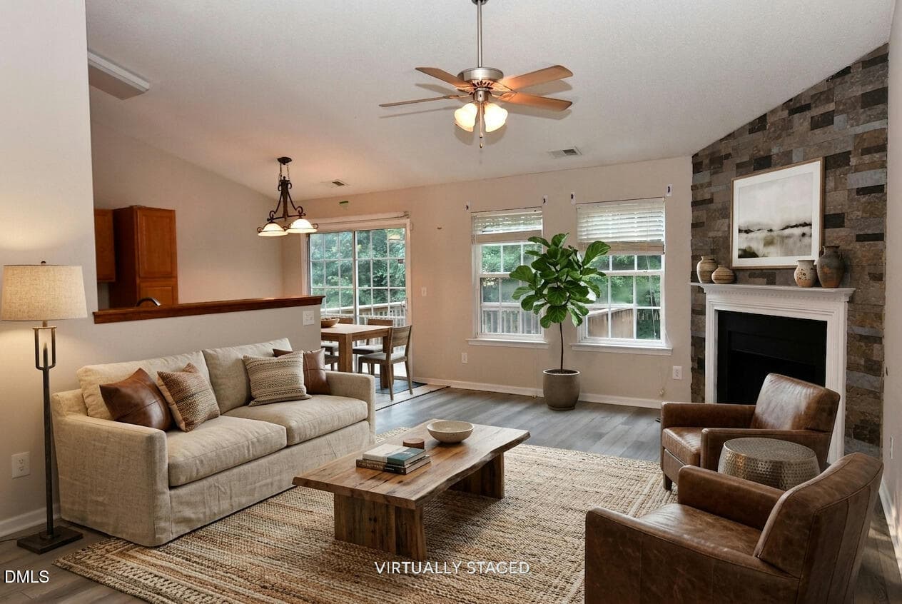 Great Room Staged - 3419 Marshlane Way, Raleigh, NC 27610, Raleigh