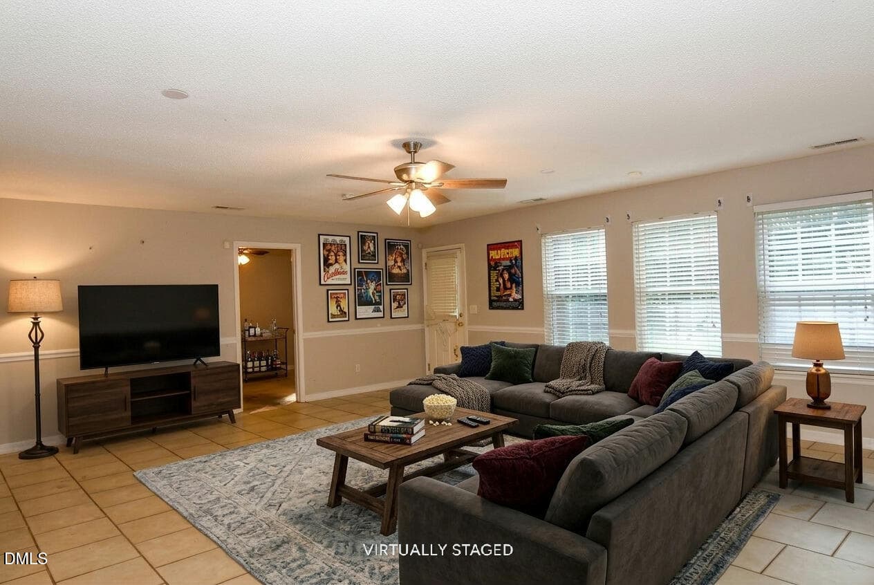 Recreation Room 2 Staged - 3419 Marshlane Way, Raleigh, NC 27610, Raleigh
