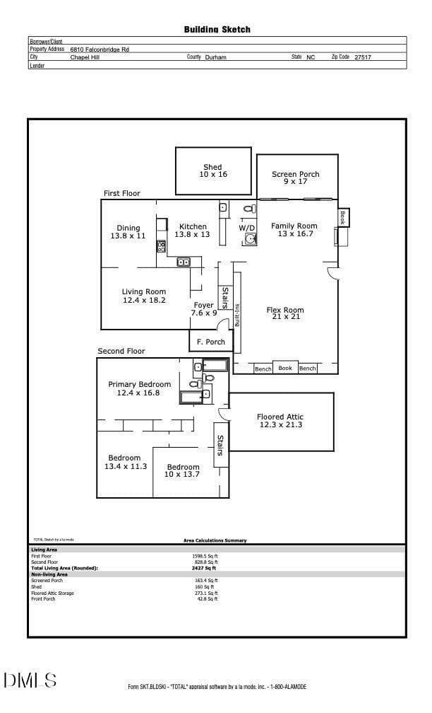 6810 Floor Plan - 6810 Falconbridge Road, Chapel Hill, NC 27517, Chapel Hill
